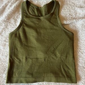Lululemon Athletica Ebb to Street Cropped Tank (Built in shelf bra - no padding)